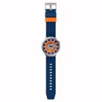 Montre - swatch - orange in the works - silicone et plastique - cadran ouvert - analogique Montre - swatch - orange in the works - silicone et plastique - cadran ouvert - analogique