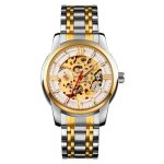 Montre homme de marque cadran squelette mode mcanique automatique tanche bracelet en acier dor argent ...