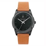 Montre homme en cuir et tissu - pierre lannier - candide - noir - quartz - 3 atm Montre homme en cuir et tissu - pierre lannier - candide - noir - quartz - 3 atm