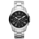 Montre - fossil - grant fs4736 - cuir noir - �tanch�it� 5 atm - quartz analogique