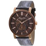 Montre homme - kenneth cole - ikc1933 - automatique - cuir marron - rond classique