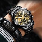 Montre homme marque pas cher lumineux chronographe quartz �tanche date bracelet 2021 luxe non - m�canique ...