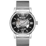 Montre homme de marque de luxe automatique mécanique cadran squelette chiffres romains bracelet en acier ... Montre homme de marque de luxe automatique mécanique cadran squelette chiffres romains bracelet en acier ...