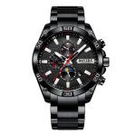 Montre homme m�canique automatique de marque bracelet en acier inoxydable lumineux afficher la phase ...