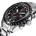 Montre homme de marque mcanique multifonction chronographe lumineux bracelet en acier inoxydable tanche ...