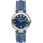 Montre homme - michel herbelin - 12255 / t35 - cuir bleu - quartz - 100m tanchit