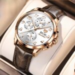 Montre homme multifonction chronographe affichage du calendrier �tanche verre saphir m�canique automatique ...