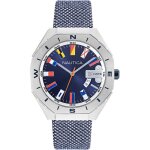 Montre homme nautica loves the ocean bleu - quartz - tissu recycl - natation
