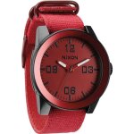 Montre - nixon - the corporal a243 - 1368 - bracelet en toile rouge - quartz - analogique