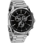 Montre - nixon - the sentry chrono a386 - 000 - bracelet argent� en acier - mouvement quartz - analogique ...