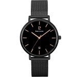 Montre homme pierre lannier echo - quartz - verre min�ral - bracelet en acier noir
