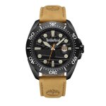 Montre homme timberland - cuir marron - quartz - verre min�ral - etanche 3 atm