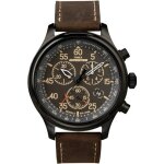 Montre - timex - expedition field chronographe t49905d7 - analogique - acier - 5 atm