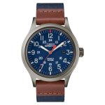Montre - timex - expedition scout - botier 40mm - cadran bleu - quartz