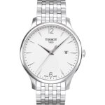 Montre homme tissot tradition gmt t0636101103700 bracelet argent� en acier