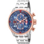 Montre - invicta - aviator 17203 - quartz - acier inoxydable - 48 mm - bleu