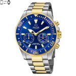 Montre hybride connecte - jaguar - j889 / 1 - acier ip or - cadran bleu - verre saphir