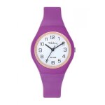 Montre junior - tekday - 654850 - silicone violet - tanche 100m - mixte