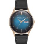 Montre - kenneth cole - new york kc50589013 - homme - quartz - cuir noir - cadran bleu