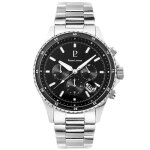 Montre - lannie - cronos 226g131 - chronographe - acier argent - cadran noir - tanche 10 atm