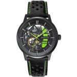 Montre homme paddock cadran noir bracelet cuir noir