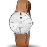 Montre lip dauphine en cuir marron - lip - quartz - femme - analogique - ronde