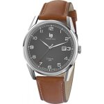 Montre - lip - himalaya 40 - acier - cuir marron - quartz - etancheit 5 atm