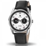 Montre - lip - himalaya 40 - acier - cuir noir - Étanchéité 5 atm Montre - lip - himalaya 40 - acier - cuir noir - Étanchéité 5 atm