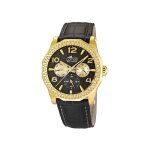 Montre - lotus - 15761 - 4 - quartz - analogique - cuir noir