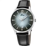 Montre - lotus - 18402 / 4 - acier - cuir noir - Étanchéité 5 atm Montre - lotus - 18402 / 4 - acier - cuir noir - Étanchéité 5 atm