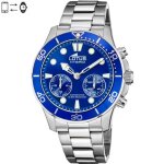 Montre - lotus - hybrid connected - acier inoxydable - cadran bleu - tanchit 3 atm
