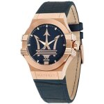 Montre - maserati - r8851108027 - quartz - analogique - cuir bleu