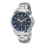 Montre - maserati - r8873621002 - cadran bleu sunray - bo�tier 52x44 mm - bracelet m�tal