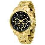 Montre - maserati - r8873621013 - chronographe - acier - pvd or jaune