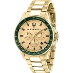 Montre - maserati - sfida - multifonction - acier inoxydable - or - 10 atm