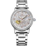 Montre mcanique automatique femme cadran ciel toil diamant acier simul bracelet dames montres