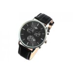 Montre - michael john - montre chronographe cuir noir dateur classe myonos - noir