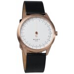 Montre mono aiguille 24 heures quartz homme - mast milano - a24 - rg404m. wh. 01i - noir - cuir - tendance ...