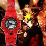 Montre naruto sport anti shock rouge + stylo naruto offert