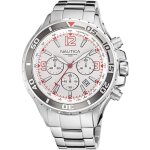 Montre - nautica - key biscayne napnss218 - quartz - homme - blanc - acier inoxydable - 10 atm Montre - nautica - key biscayne napnss218 - quartz - homme - blanc - acier inoxydable - 10 atm