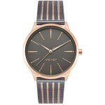Montre - nine west - montre bracelet maille femme - quartz - analogique - gris / or rose Montre - nine west - montre bracelet maille femme - quartz - analogique - gris / or rose