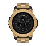Montre nixon mission ss - cran tactile amoled - wifi - gps - bracelet de lien - or