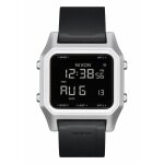 Montre - nixon - staple - silver / black - plastiques ocaniques recycls - digital 12h