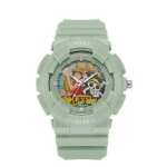 Montre one piece luffy antishock vert + collier pirate one piece offert