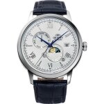 Montre - orient - sun & moon ra - ak0802s30b - m�canique - acier inoxydable - cuir noir