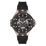 Montre philipp plein - hommes - pwpfa0224 - bracelet en silicone noir - etanche 5 atm