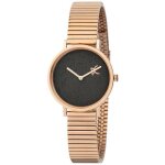 Montre pierre cardin belleville monogram cbv. 1513 - quartz femme - acier inoxydable - noir - or rose ...