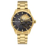Montre - police - pl. 15715jsg - 78m - acier inoxydable - or - crâne embossé Montre - police - pl. 15715jsg - 78m - acier inoxydable - or - crâne embossé