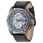 Montre - police - r1451277002 - quartz - analogique - cuir gris Montre - police - r1451277002 - quartz - analogique - cuir gris