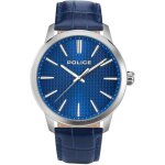 Montre - police - raho pewja2207703 - quartz - botier acier inoxydable - cadran bleu - bracelet cuir ...